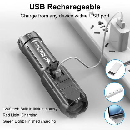 UltraBright Rechargeable LED Flashlight  100000 Lumen Tactical Torch With Zoom  Waterproof Design 5