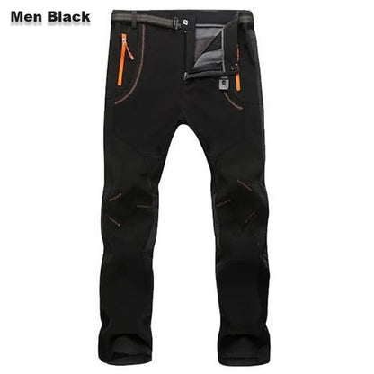 Mens Winter Waterproof Hiking Pants With Fleece Lining 7