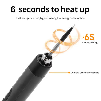 Mini USB Digital Soldering Iron Kit  Adjustable Temperature TypeC Electric Welding Tool For DIY  Re 3