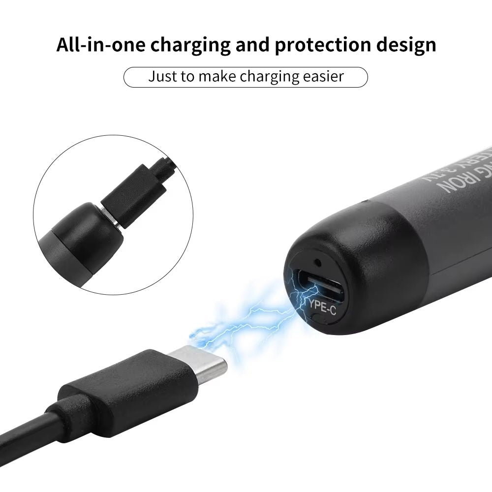 Mini USB Digital Soldering Iron Kit  Adjustable Temperature TypeC Electric Welding Tool For DIY  Re 4