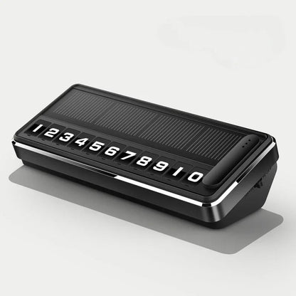 SolarPowered LED Car Phone Number Plate For Temporary Parking 7