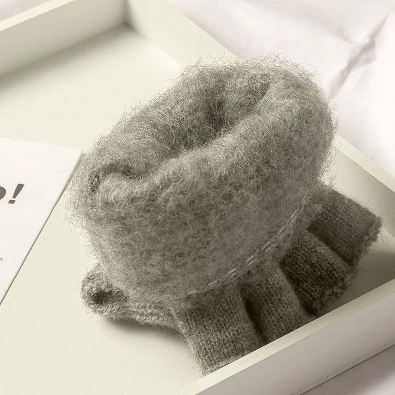 Knitted Fingerless Winter Gloves With Touch Screen Capability 3