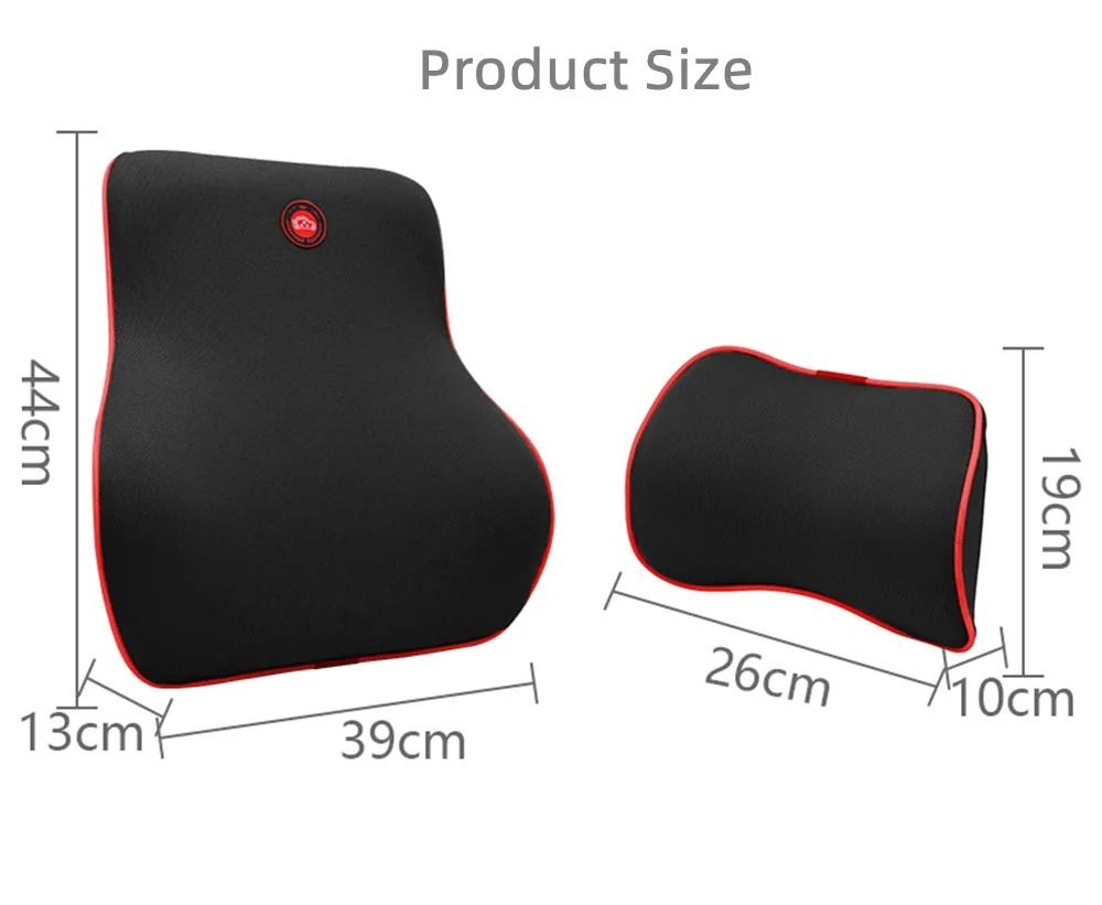 Memory Foam Car Neck And Lumbar Support Pillow For Travel And Daily Driving Comfort 5