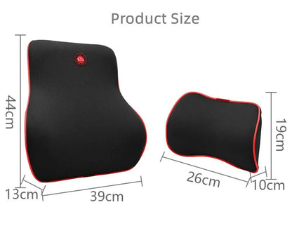 Memory Foam Car Neck And Lumbar Support Pillow For Travel And Daily Driving Comfort 5