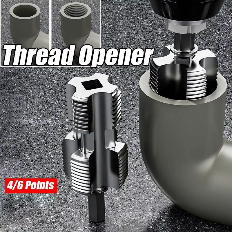 Water Pipe Inner Hole Opener for Electric Drill | Hex Shank Pipe Tapping Tool 4-Point 6-Point Universal Fitting Cutter