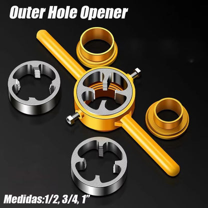 Water Pipe Inner Hole Opener For Electric Drill  Hex Shank Pipe Tapping Tool 4Point 6Point Universa 8
