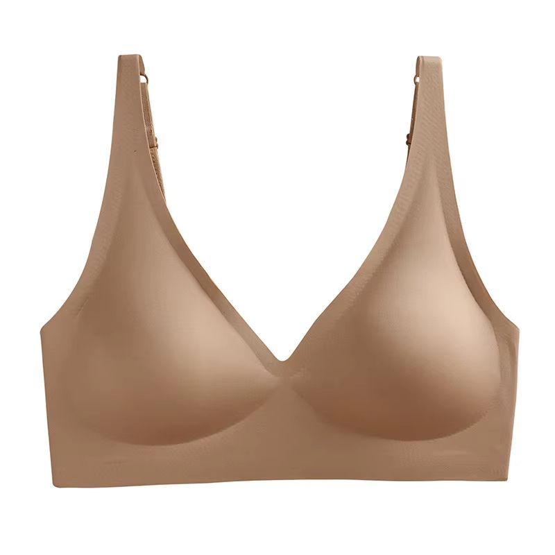 Seamless Push Up Bra For Women  Wireless VNeck Bralette With Removable Pads 9