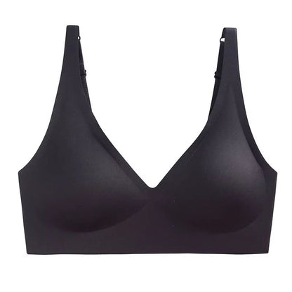 Seamless Push Up Bra For Women  Wireless VNeck Bralette With Removable Pads 8