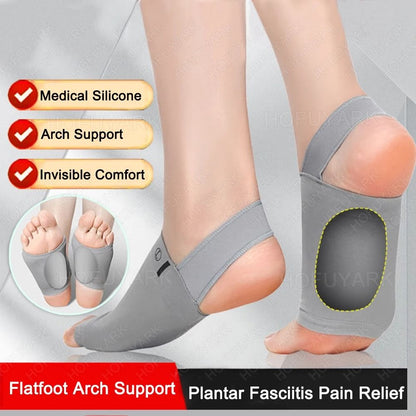 Silicone Arch Support Insoles For Flat Feet And Plantar Fasciitis Pain Relief 1