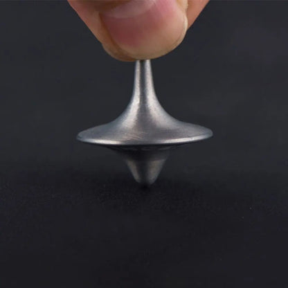 Precision Metal Spinning Top Silver Gyro Toy For Focus And Desk Display 2