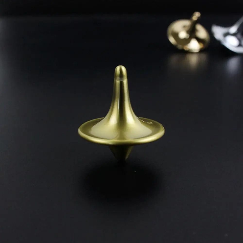 Precision Metal Spinning Top Silver Gyro Toy For Focus And Desk Display 9