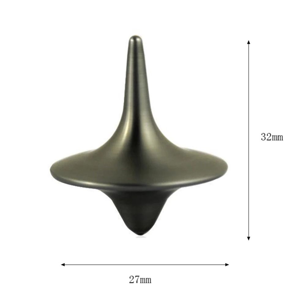 Precision Metal Spinning Top Silver Gyro Toy For Focus And Desk Display 3