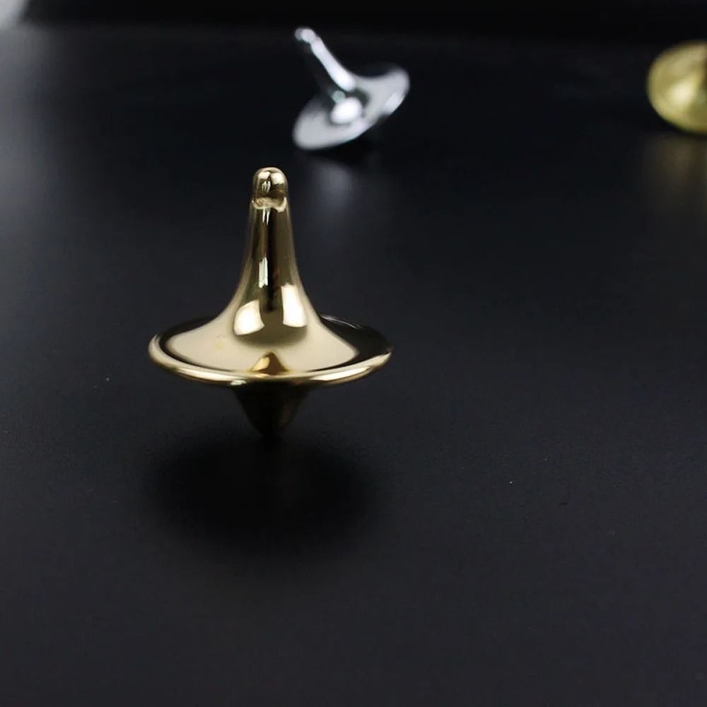 Precision Metal Spinning Top Silver Gyro Toy For Focus And Desk Display 6