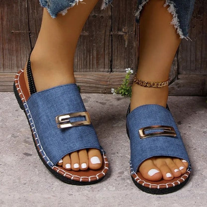 Womens Open Toe Flat Sandals For Summer Beach And Outdoor Casual Wear 2