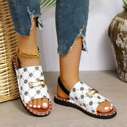 Womens Open Toe Flat Sandals For Summer Beach And Outdoor Casual Wear 5