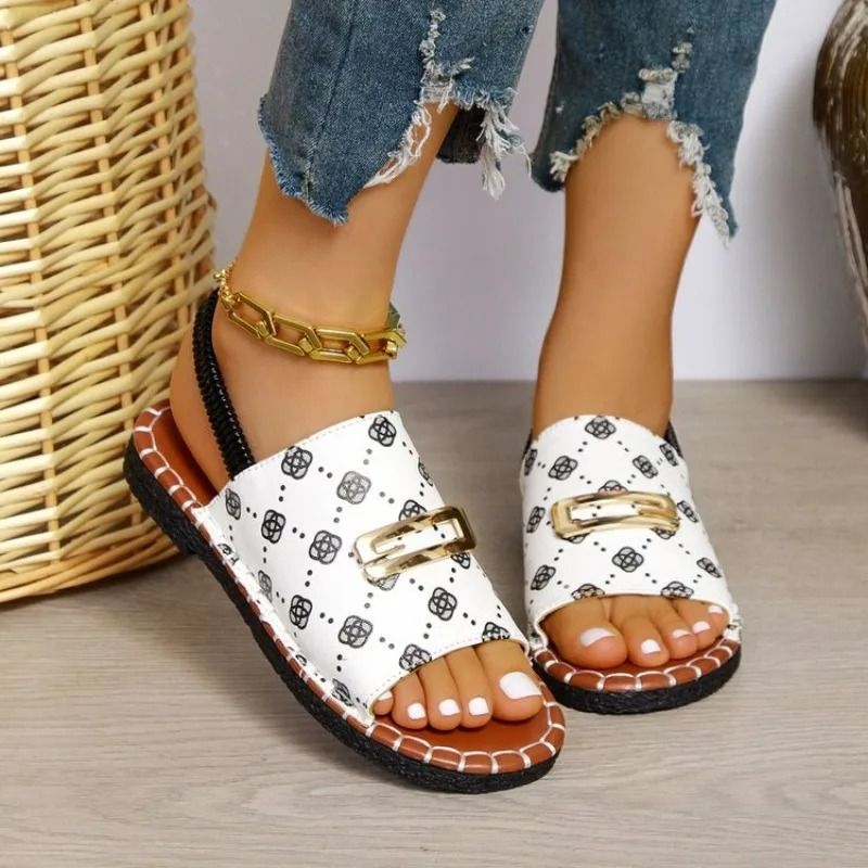 Womens Open Toe Flat Sandals For Summer Beach And Outdoor Casual Wear 6