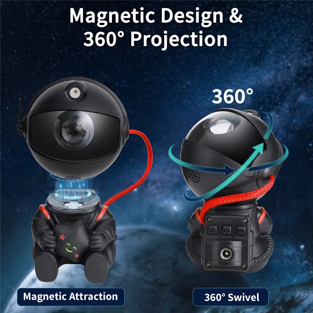 Astronaut Galaxy Star Projector LED Night Light For Kids And Bedroom Decorative Ambiance 4