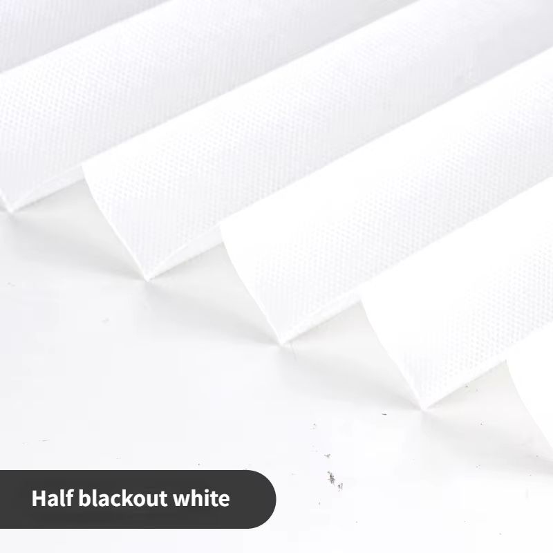 Self Adhesive Pleated Window Blinds Half Blackout Shades For Bathroom And Balcony 7