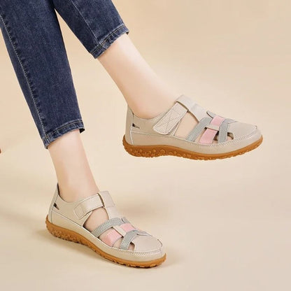 Womens Closed Toe Flat Walking Sandals Comfortable Loafers Style For Summer Casual Travel And Beach 3