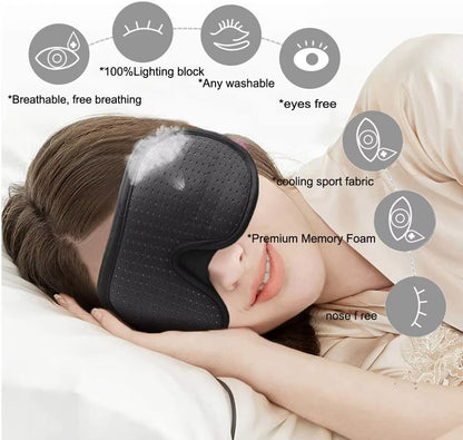 3D Light Block Sleep Mask Ultra Soft Memory Foam Eye Shade 1