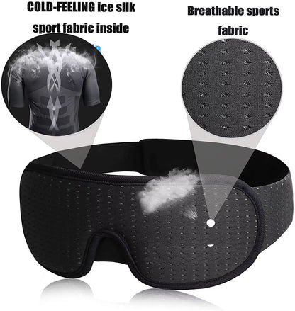 3D Light Block Sleep Mask Ultra Soft Memory Foam Eye Shade 2