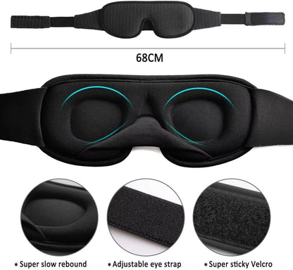 3D Light Block Sleep Mask Ultra Soft Memory Foam Eye Shade 5