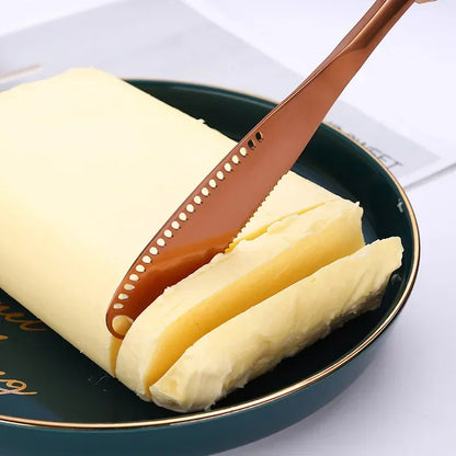 Stainless Steel 3 in 1 Butter Knife, Cheese Jam Spreaders, Cream Scraper Bread Cutter Spreader Tool