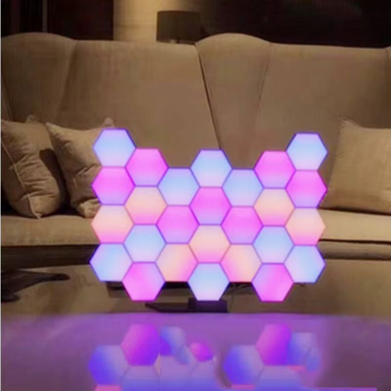 RGB Quantum Hexagon Wall Lamp Touch Sensor DIY LED Colorful Night Light 4
