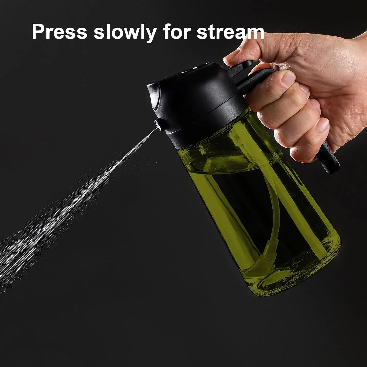 Olive Oil Dispenser Dark Glass Oil Sprayer Black Lightproof Oil Spray Bottle For Cooking Salads Air 1