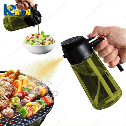 Olive Oil Dispenser Dark Glass Oil Sprayer Black Lightproof Oil Spray Bottle For Cooking Salads Air 2