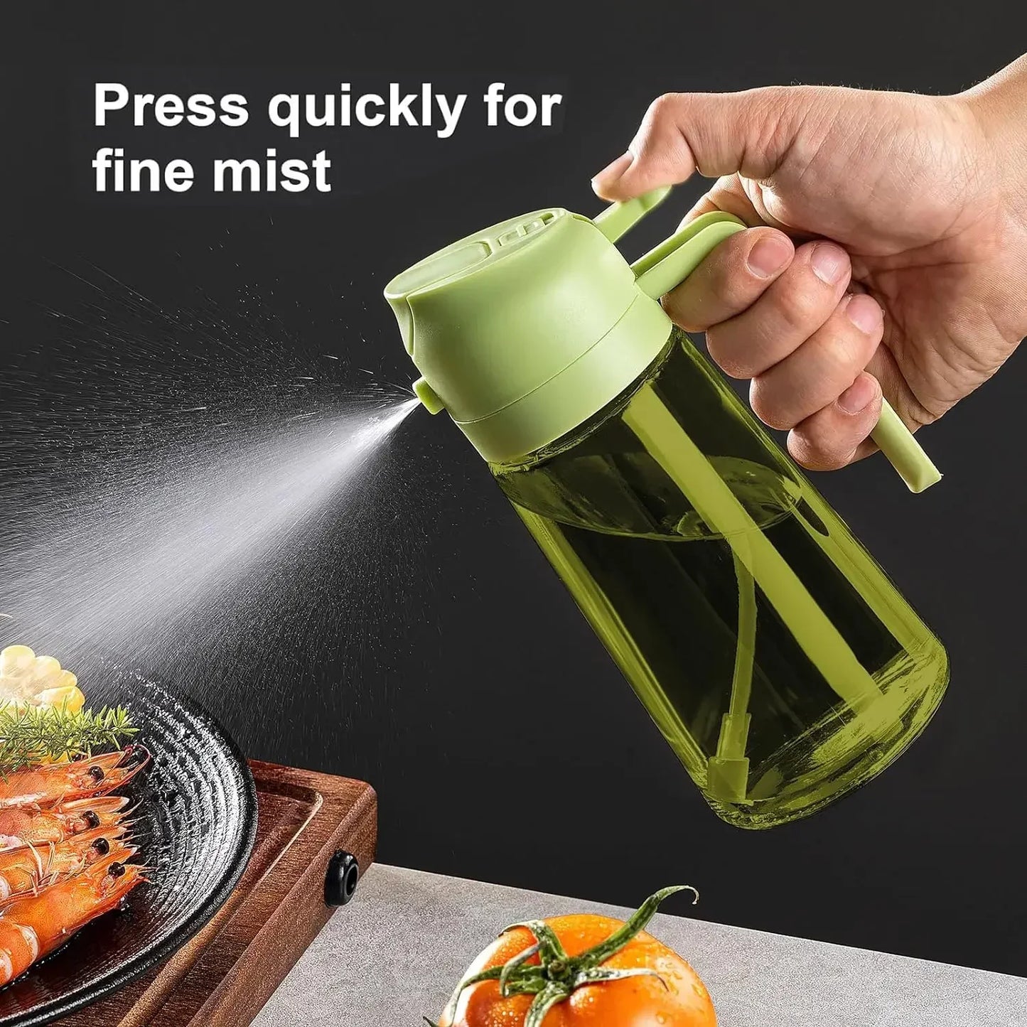 Olive Oil Dispenser Dark Glass Oil Sprayer Black Lightproof Oil Spray Bottle For Cooking Salads Air 4