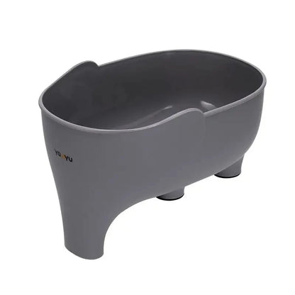 Plastic Drainage Bowl for Kitchen, Multi Functional Filter Basket, Cute Elephant Shaped Strainer Organizer