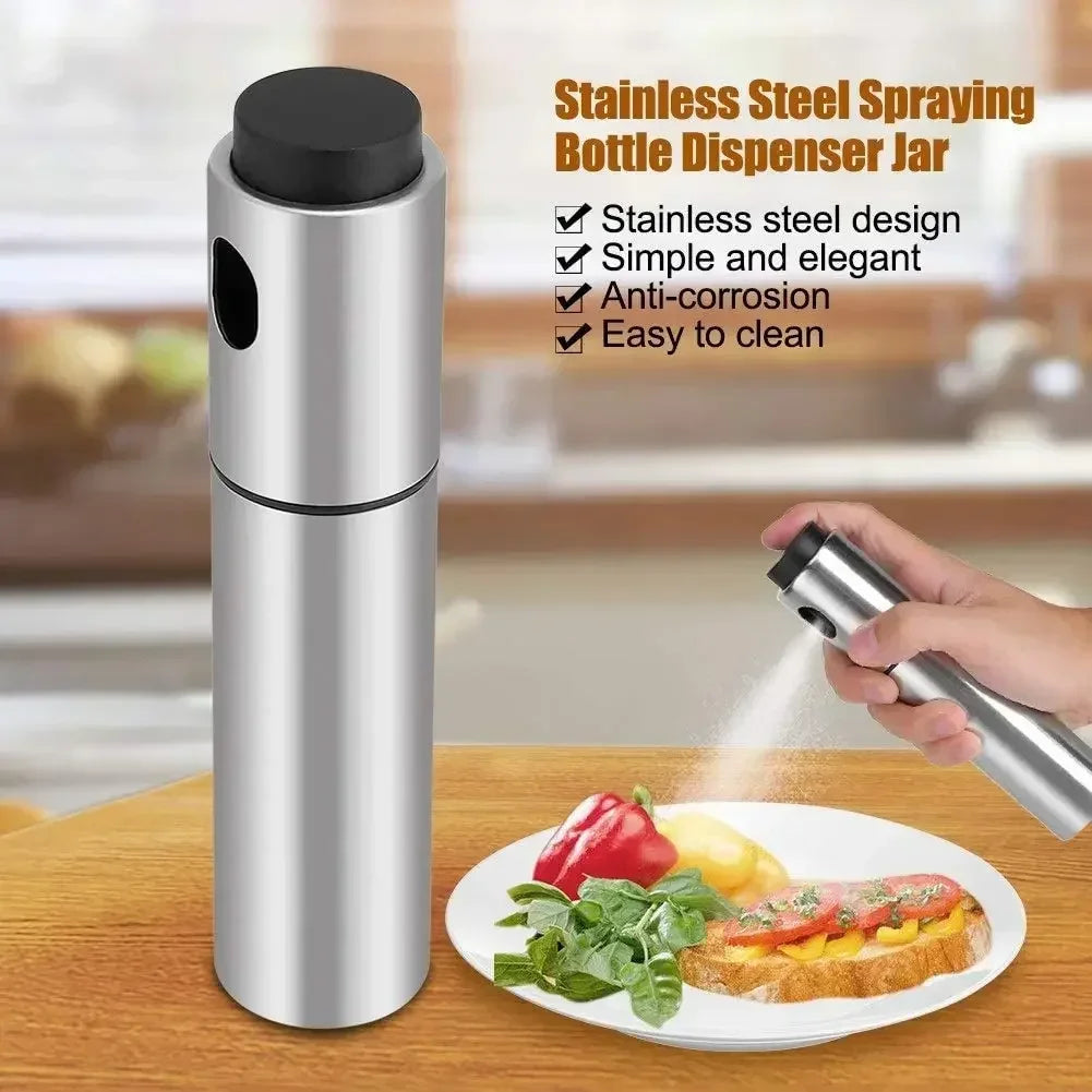 Oil Spray Diffuser Stainless Steel For Kitchen BBQ Dispenser Bottle Vinegar Squirt Container Fuel I 2