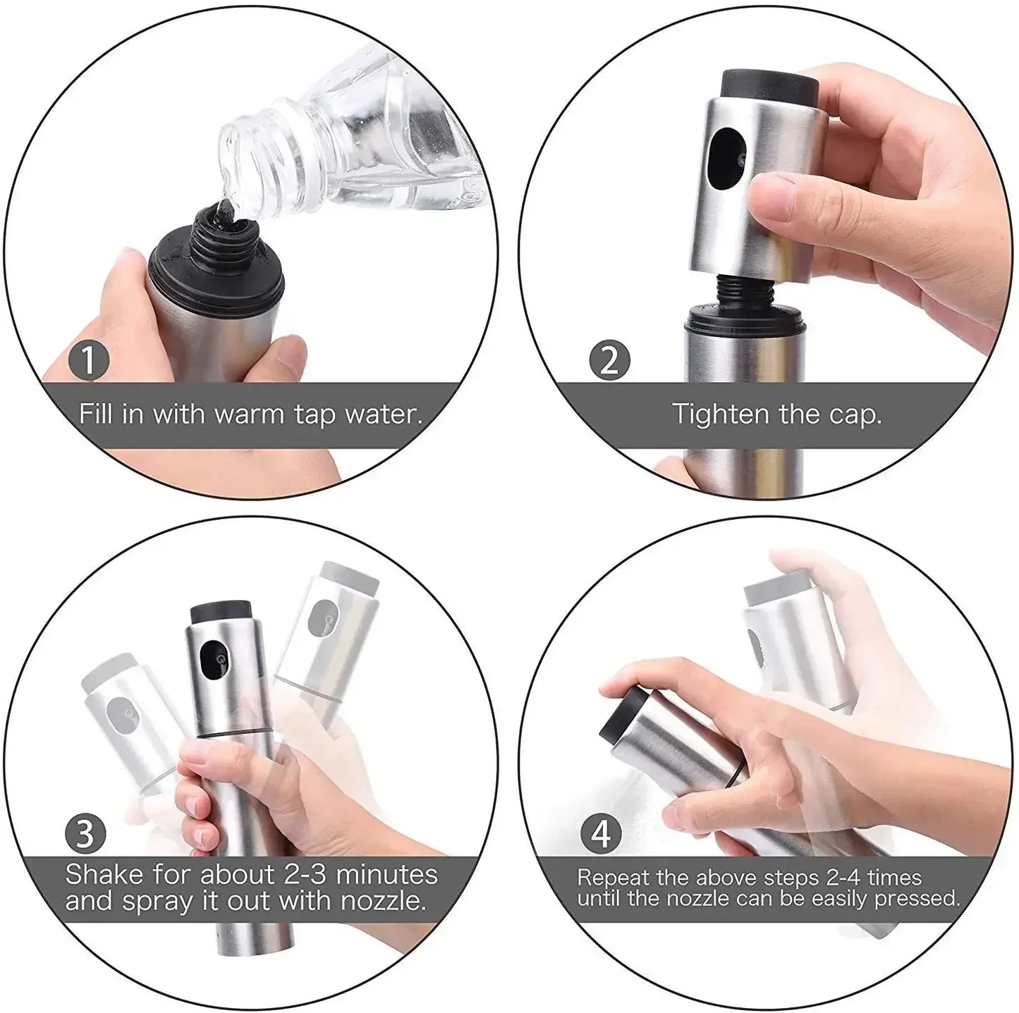 Oil Spray Diffuser Stainless Steel For Kitchen BBQ Dispenser Bottle Vinegar Squirt Container Fuel I 3