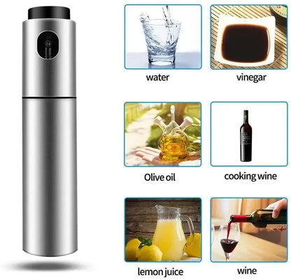 Oil Spray Diffuser Stainless Steel For Kitchen BBQ Dispenser Bottle Vinegar Squirt Container Fuel I 4