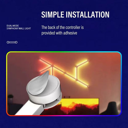 Smart RGB Splicing Atmosphere Wall Light DIY Pack 4