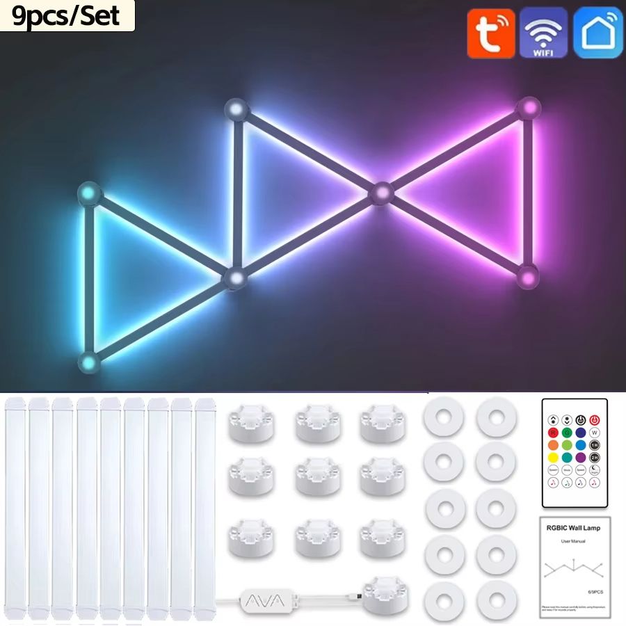 Smart RGB Splicing Atmosphere Wall Light DIY Pack 7