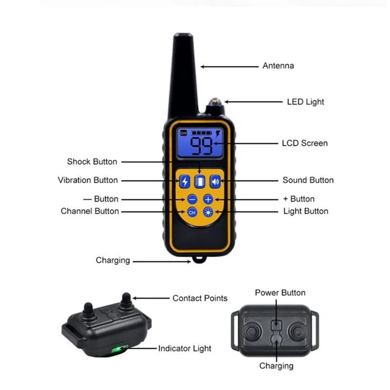 Electric Dog Training Collar With Remote  Waterproof  Rechargeable 5
