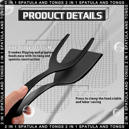 Non Stick Grip Flip Spatula Clamp Egg Pancake Tool Fish Omelette French Toast Cooking Turner For Ho 4