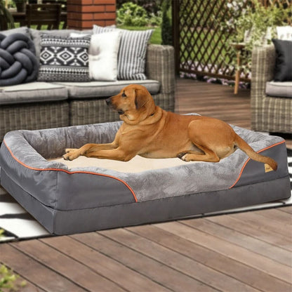 Jumbo Orthopedic Memory Foam Dog Bed With Waterproof Removable Cover 3