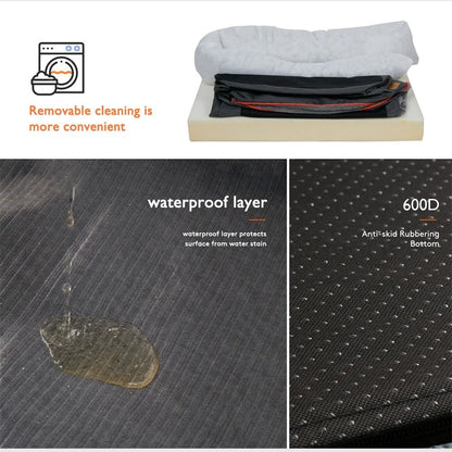 Jumbo Orthopedic Memory Foam Dog Bed With Waterproof Removable Cover 6