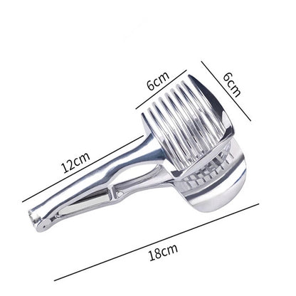 Stainless Steel Onion Holder Kitchen Gadgets, Tomato Slicer, Potato Cutter, Fruit Vegetable Slicing Tool Accessories