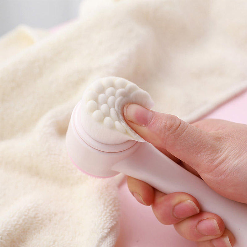 3D Double Silicone Facial Cleansing Brush, Manual Massage Facial Brush, Soft Bristles Exfoliator, Double-Sided Face Wash