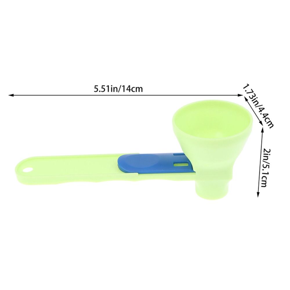 2 in 1 Sliding Design Measuring Spoon, Kitchen Accessories Filling Coffee Scoop, Reusable Funnel Protein Powder Scoop
