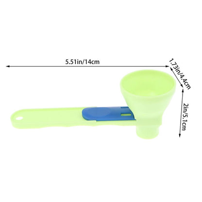 2 in 1 Sliding Design Measuring Spoon, Kitchen Accessories Filling Coffee Scoop, Reusable Funnel Protein Powder Scoop
