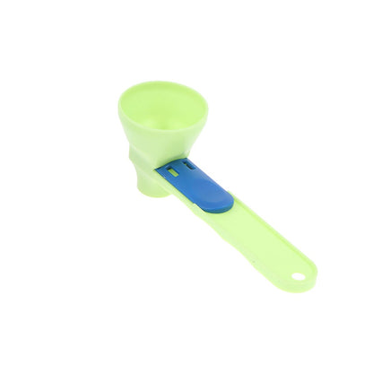2 in 1 Sliding Design Measuring Spoon, Kitchen Accessories Filling Coffee Scoop, Reusable Funnel Protein Powder Scoop