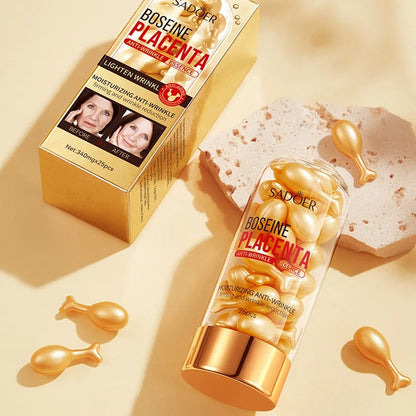 Placenta Capsules Serum Spot Acne Remover Whitening Face Serum Anti Wrinkle Firming Brighten Skin C 5