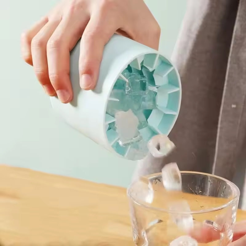 Premium Silicone Ice Cube Mold for Refrigerator, Round Ice Bucket Shape, DIY Summer Ice Maker for Home Use