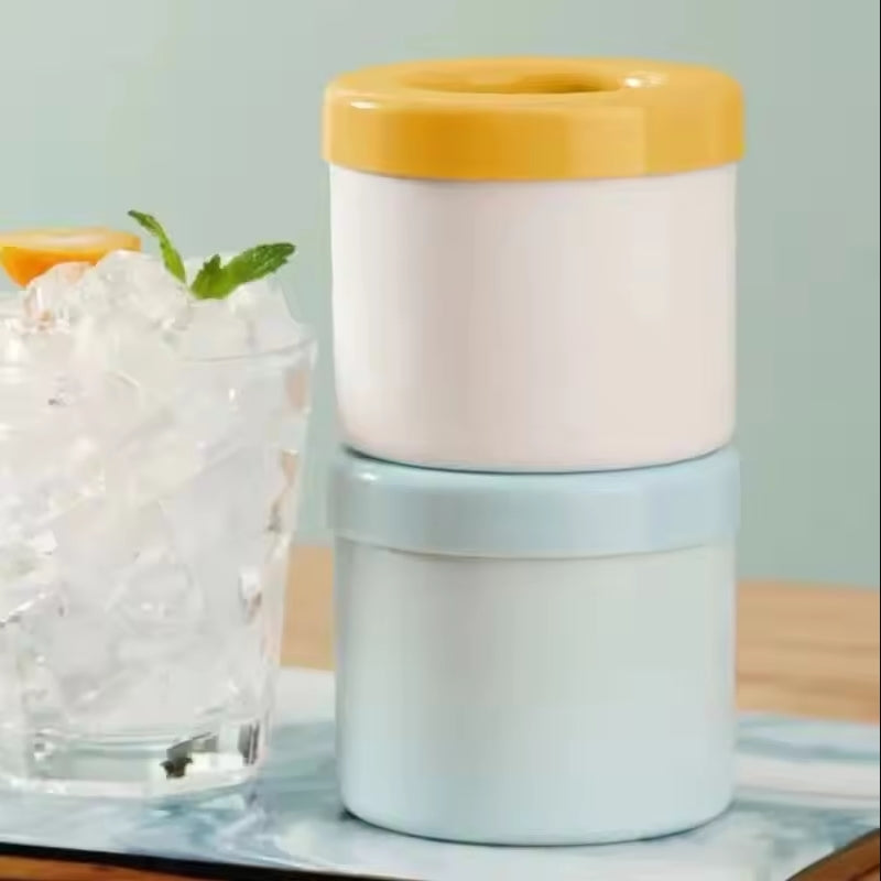 Premium Silicone Ice Cube Mold for Refrigerator, Round Ice Bucket Shape, DIY Summer Ice Maker for Home Use