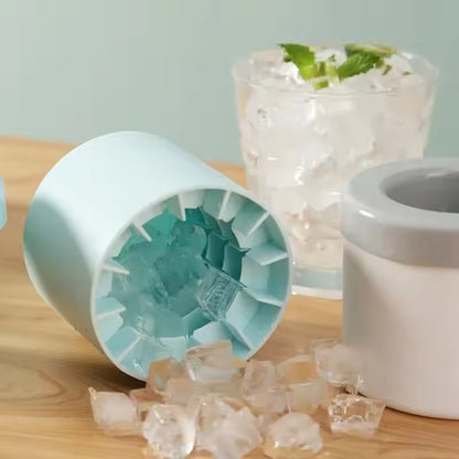 Premium Silicone Ice Cube Mold for Refrigerator, Round Ice Bucket Shape, DIY Summer Ice Maker for Home Use